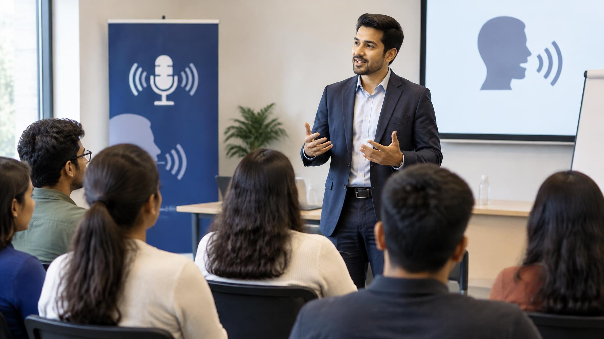 group workshop on public speaking